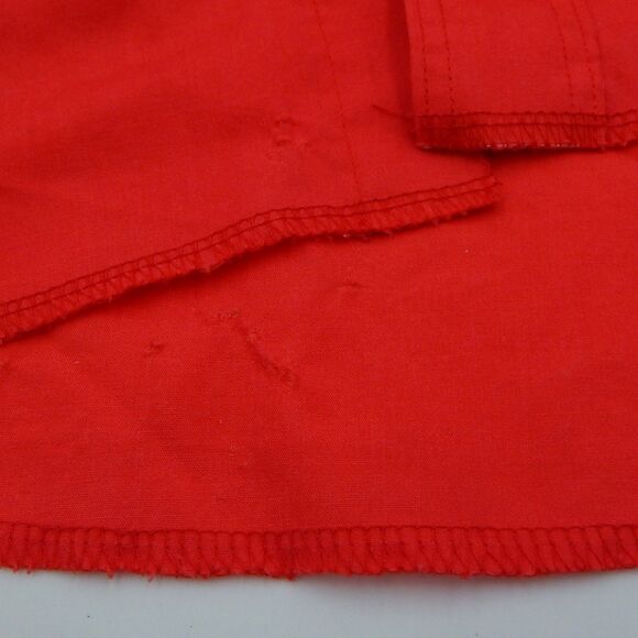 Wrangler Pearl Snap Button Red Shirt Cowboy Cut 1980s Regular Fit XLong Tails - Picture 10 of 11